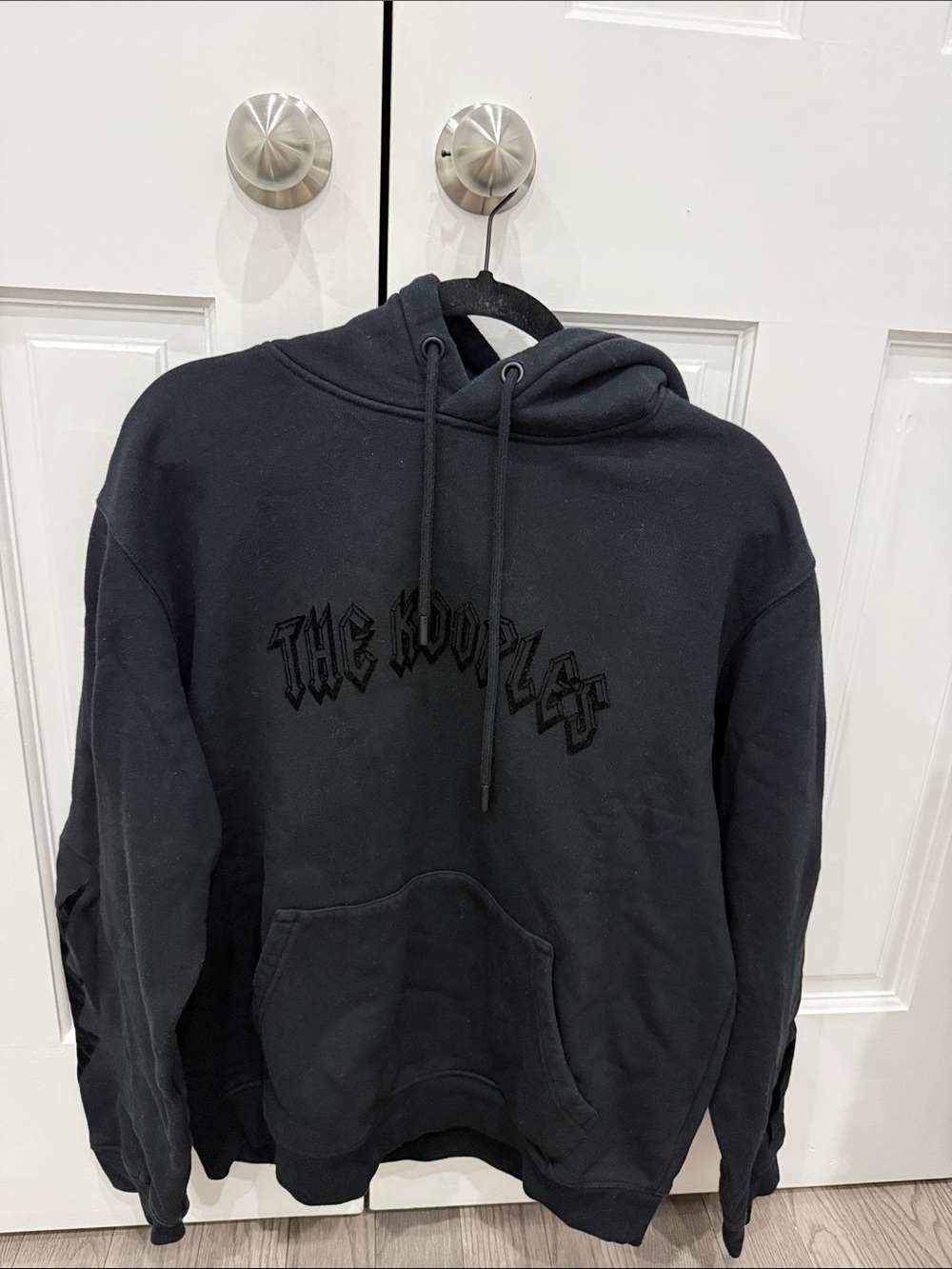 The Kooples Black Graphic Hoodie Sweatshirt